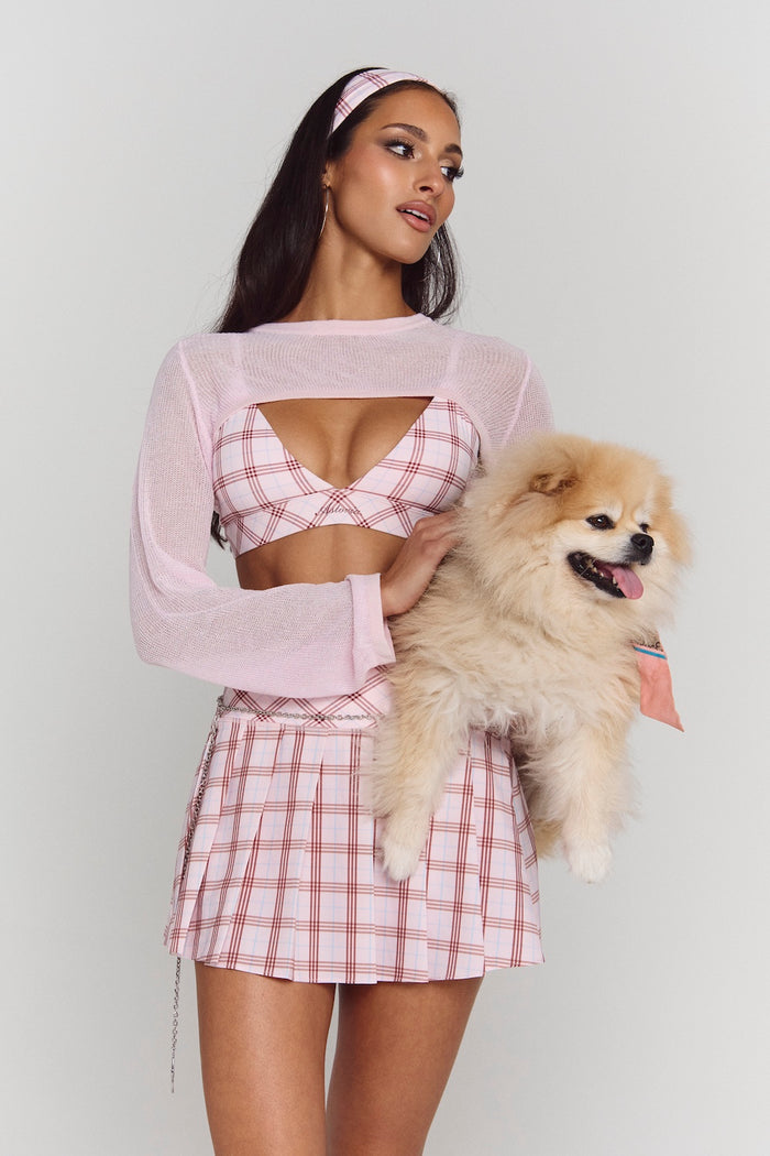 Astoria Airvíve Micro Pleated Skort - Princess Pink Plaid