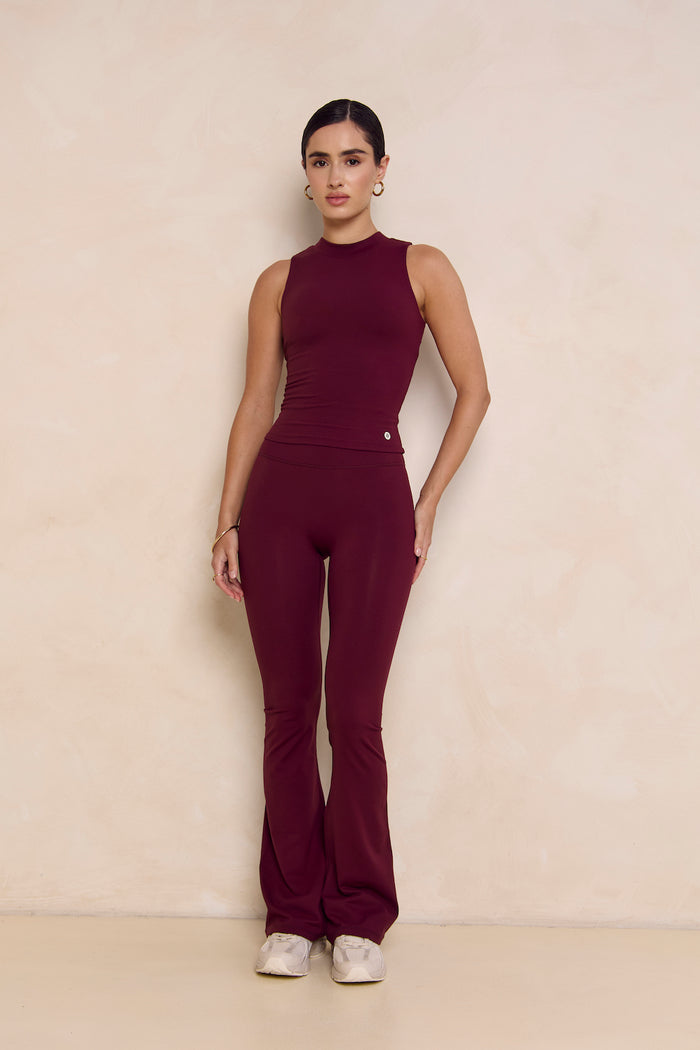 Astoria Airvíve Mockneck Tank - Burgundy