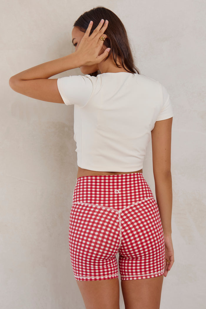 Astoria LIVE LUXE Wrap Quarter-Sleeve Crop - Cream
