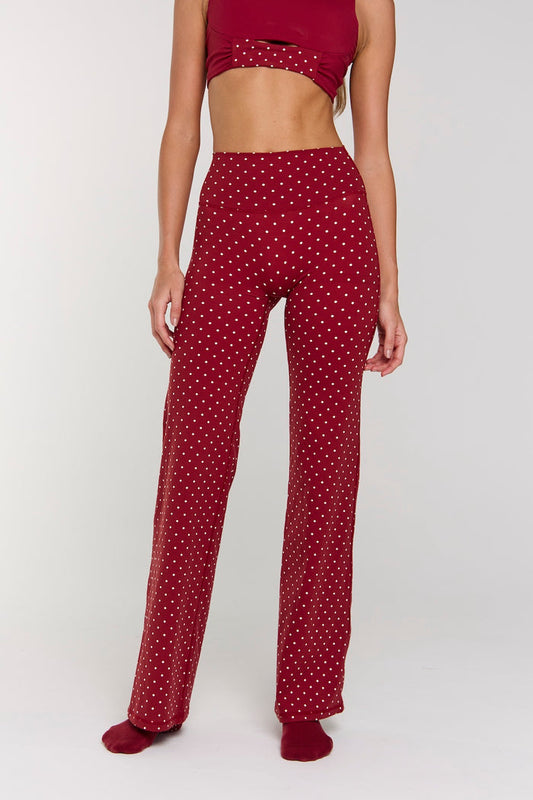 Astoria LUXE BALANCE Straight Legging - Merlot Polka