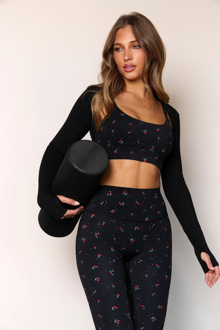 Astoria LUXE BLOSSOM Sports Bra - Black Cherry
