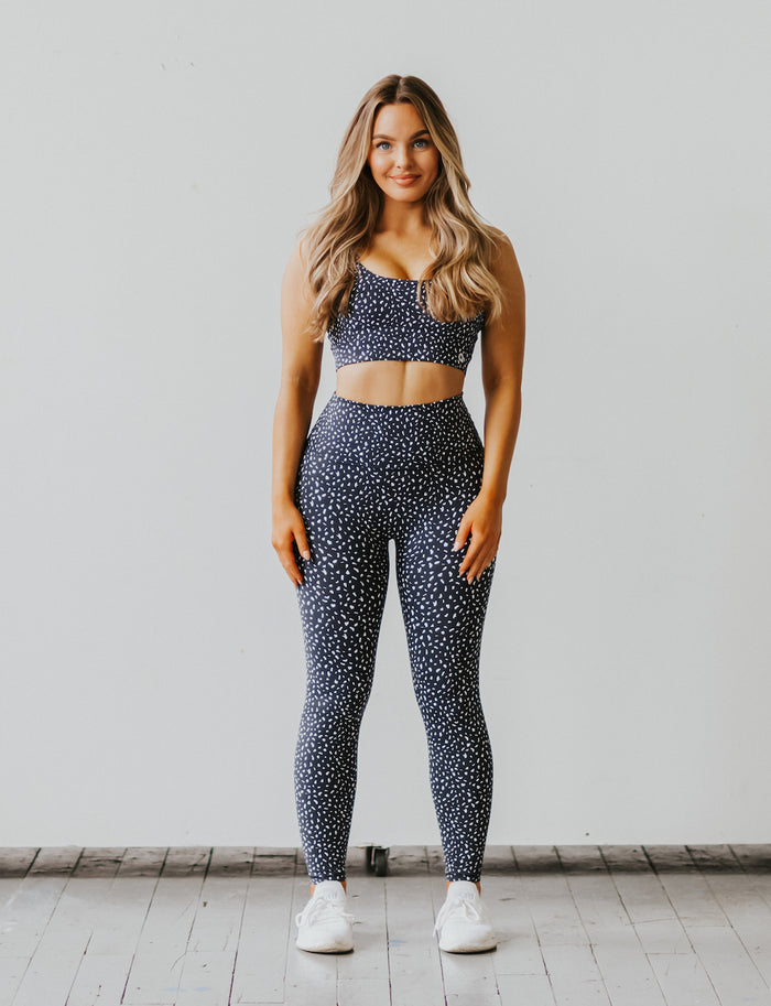 Astoria LUXE IGNITE Full Length Legging - Black Speckle