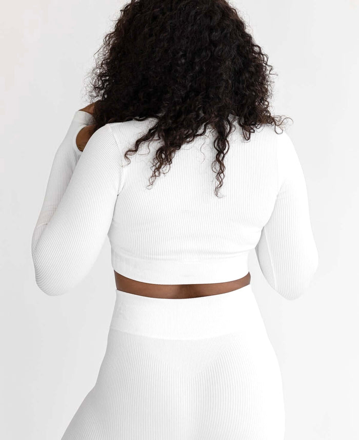 Astoria Seamless Ribbed Series Legging - White