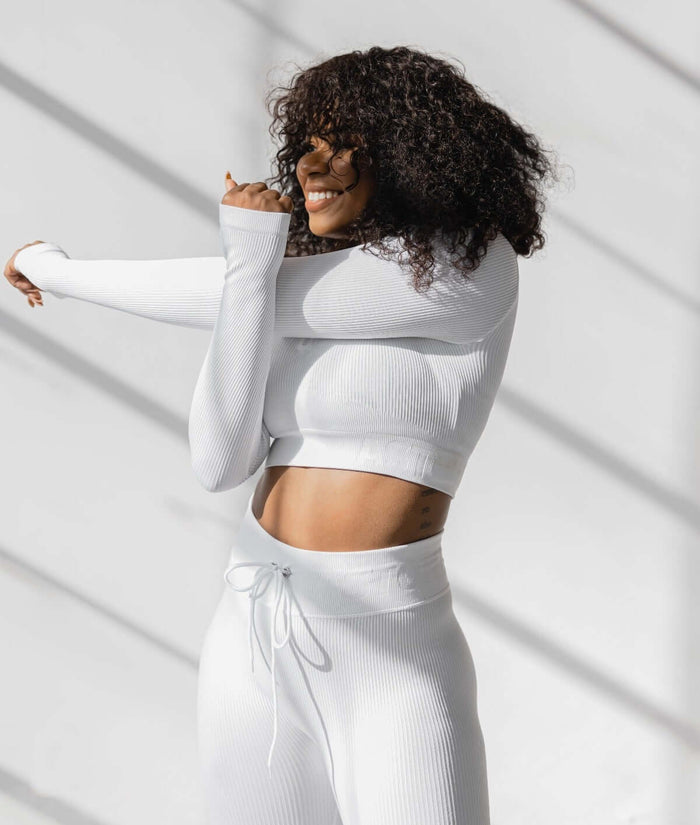 Astoria Seamless Ribbed Series Legging - White