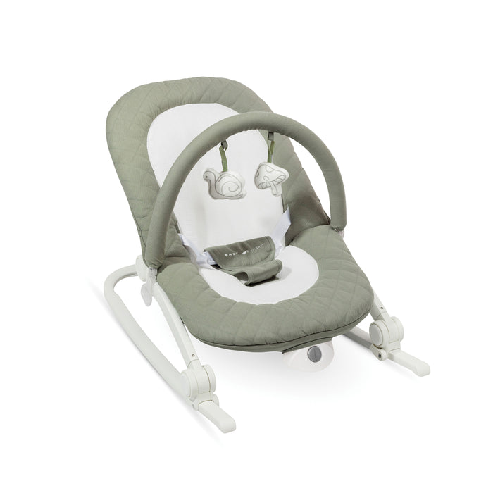 Aura Deluxe Portable Rocker & Seat | Organic Sage - Baby Delight