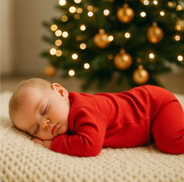 Baby baby pajamas | scarlet red finn + emma