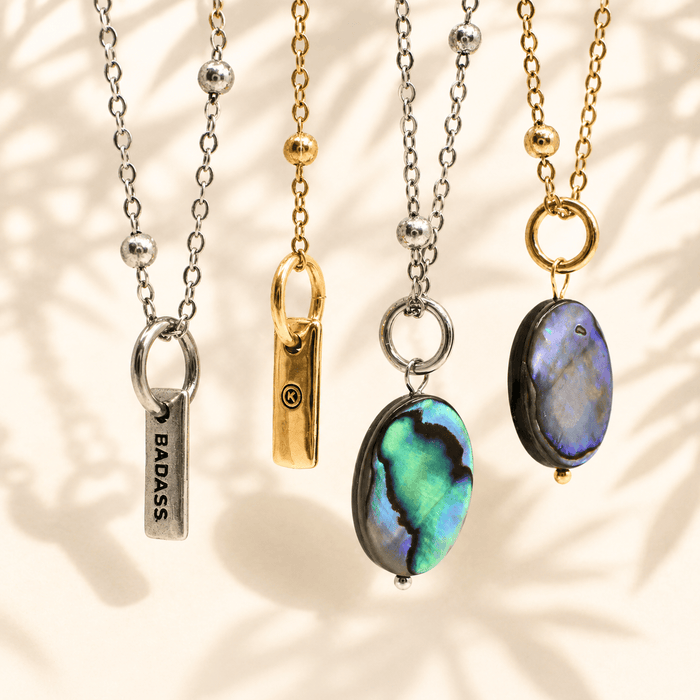 Badass Abalone Dainty Necklace