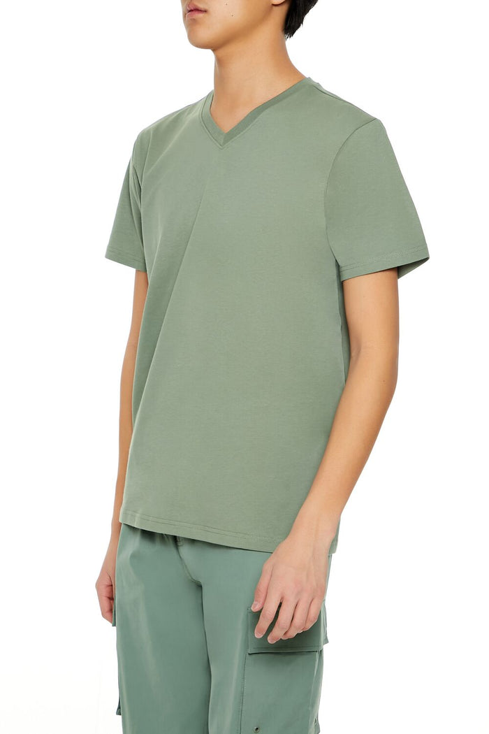 Basic Cotton V-Neck Tee
