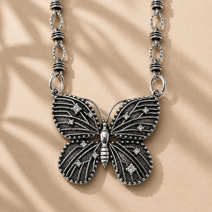 Be Grateful Loving Present Butterfly Chain Necklace