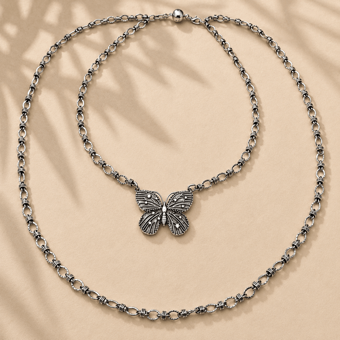 Be Grateful Loving Present Butterfly Chain Necklace