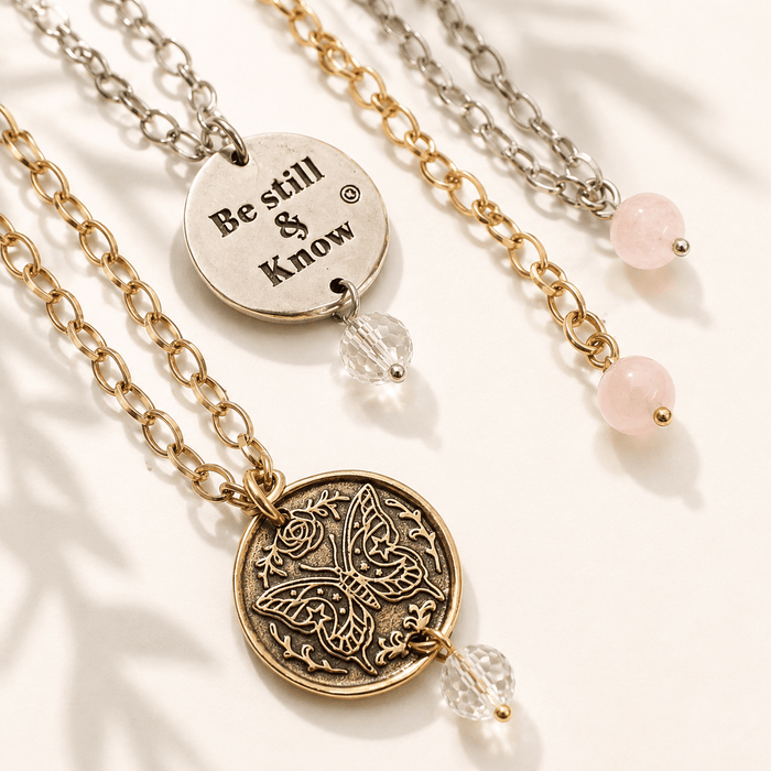 Be Still & Know Butterfly Original Necklace