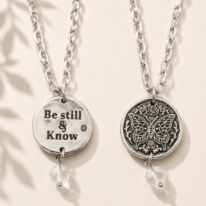 Be Still & Know Butterfly Original Necklace