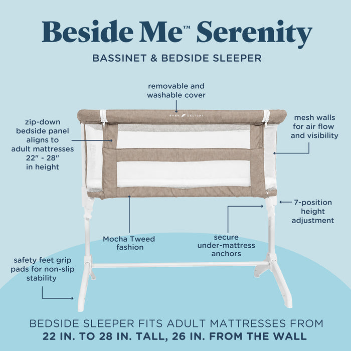 Beside Me™ Serenity Bassinet and Bedside Sleeper - Baby Delight