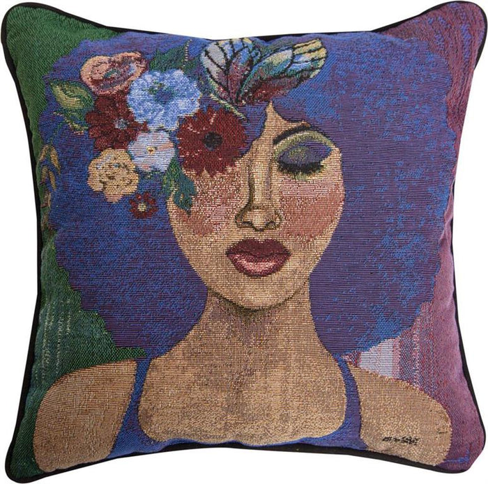 Blue Ivory Pillow Cover