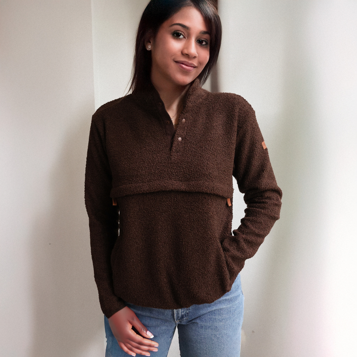 Breastfeeding Fleece Brown