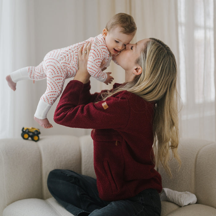 Breastfeeding Fleece Burgundy