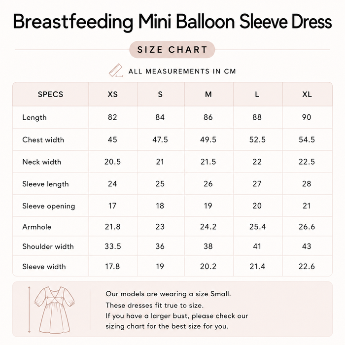 Breastfeeding Mini Balloon Sleeve Dress Yellow
