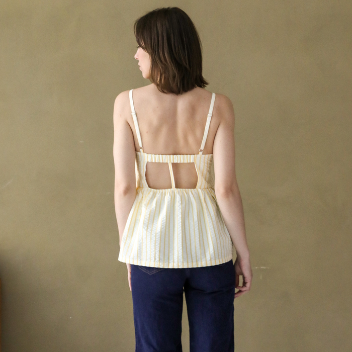 Breastfeeding Peplum Top Yellow