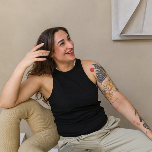 Breastfeeding Ribbed Tank Top Black