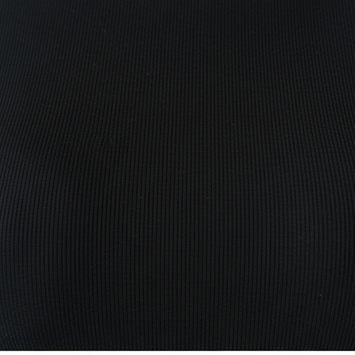 Breastfeeding Ribbed Top Black