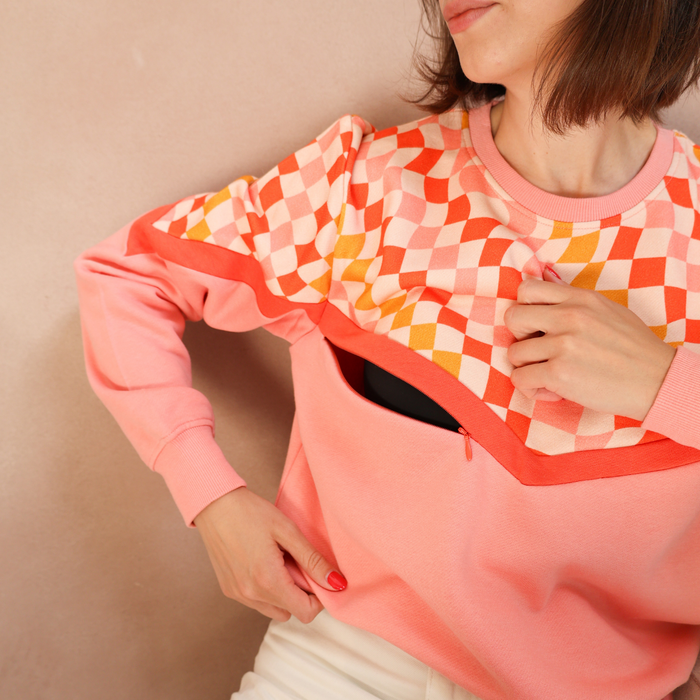 Breastfeeding Sweatshirt - Retro Sunset