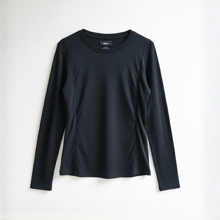 Breastfeeding T-Shirt Long Sleeve Black