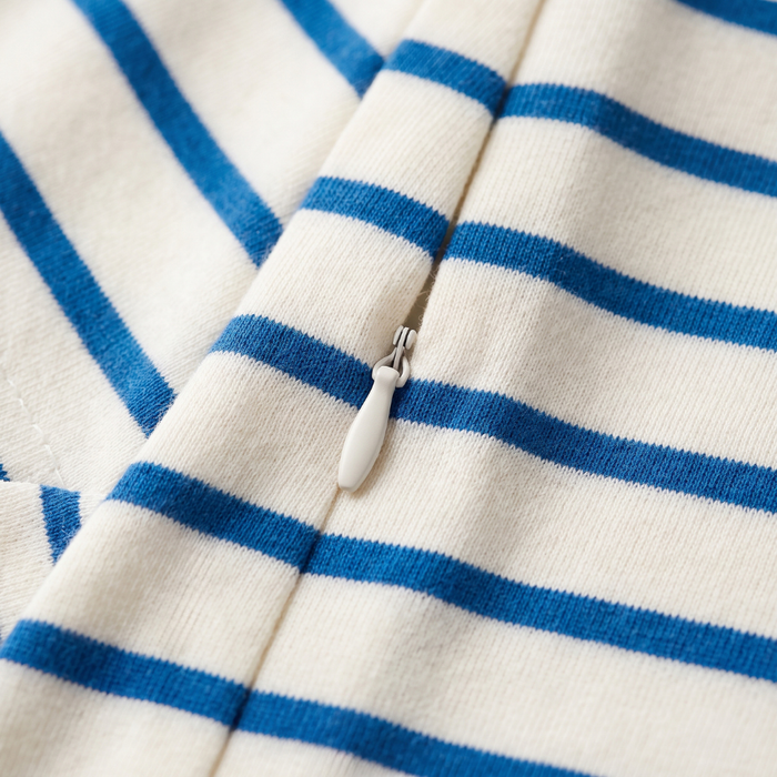 Hidden nursing zip detail on the Miffy striped breastfeeding T-shirt