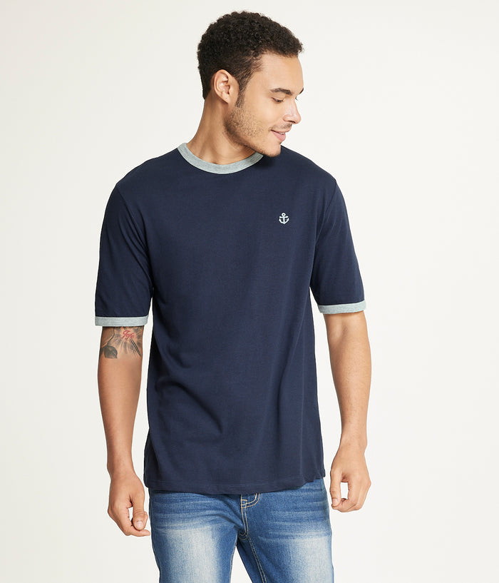 Brooklyn Laundry Men's Tonal Embroidery Short Sleeve Crew Neck Tee