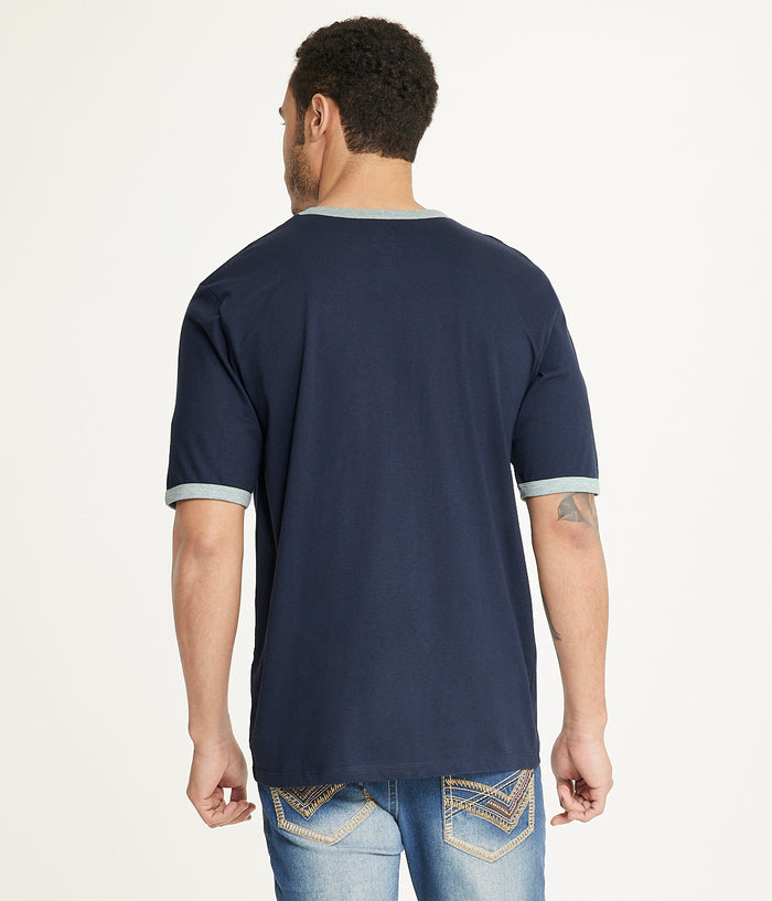 Brooklyn Laundry Men's Tonal Embroidery Short Sleeve Crew Neck Tee