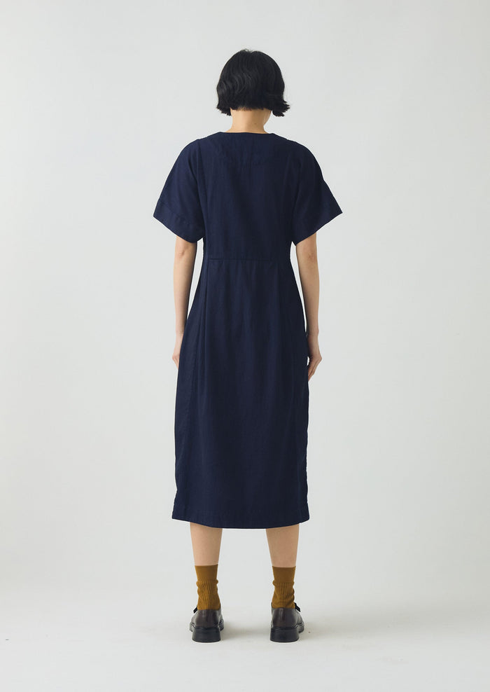 Bryn Twill Dress | Indigo