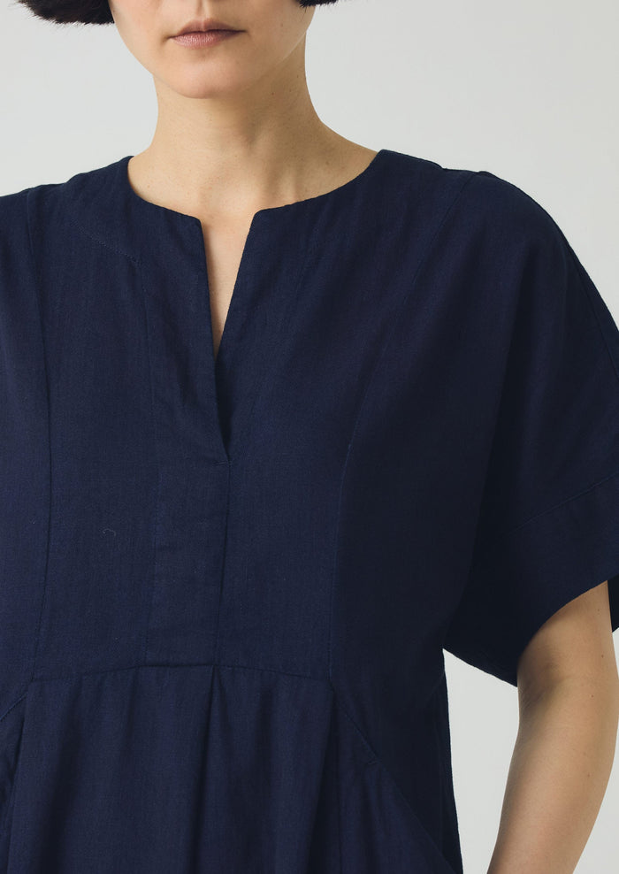 Bryn Twill Dress | Indigo
