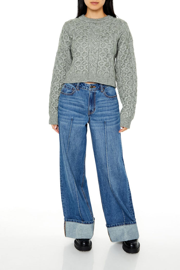 Cable & Honeycomb Knit Sweater
