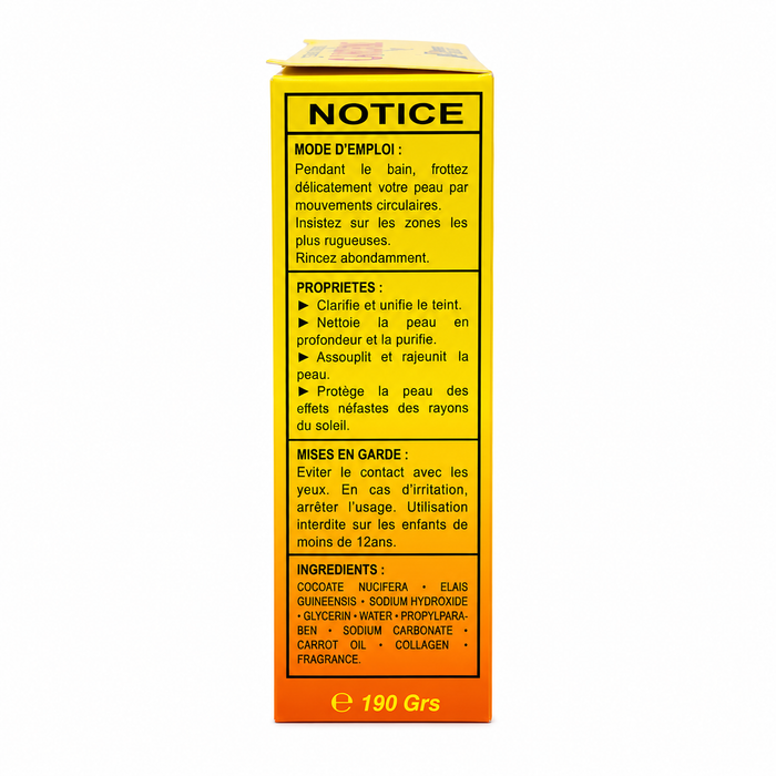 Mode d'emploi Carotone Brightening Soap and properties