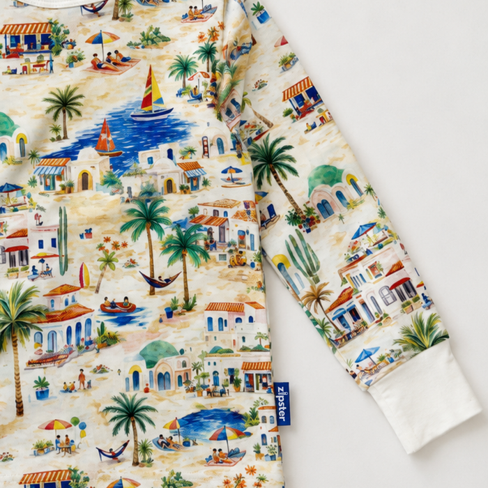Children's PJ Coastal Town