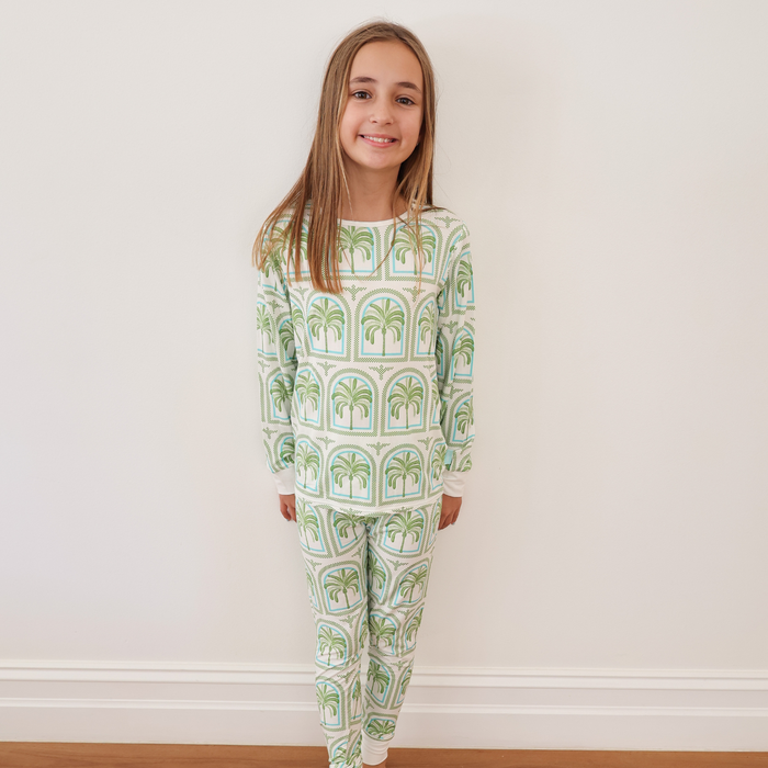 Children's PJ Set Palm Trees