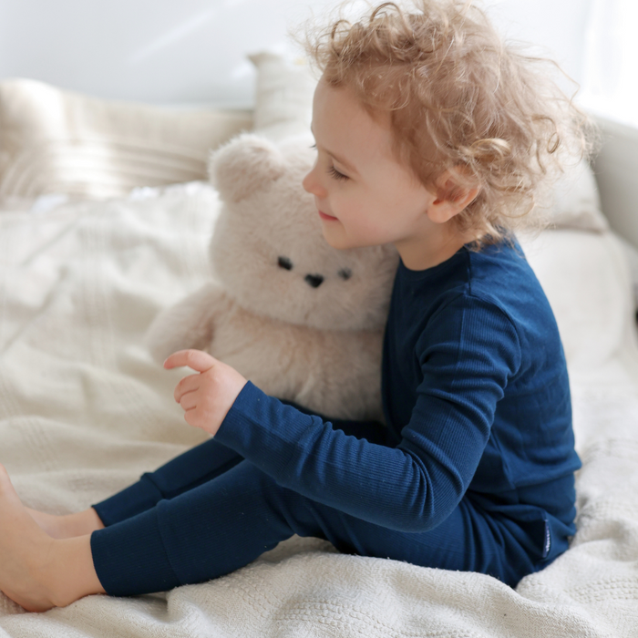 Children's PJ Set Ribbed Midnight