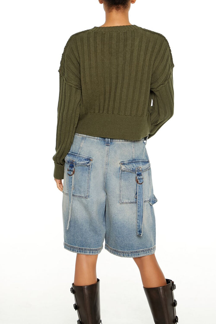 Chunky Knit Cropped Sweater