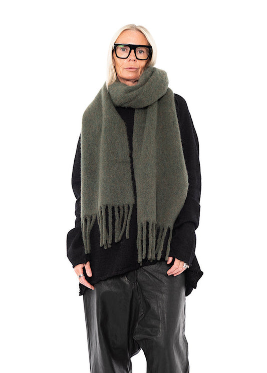 CL FRINGED ALPACA-BLEND SCARF