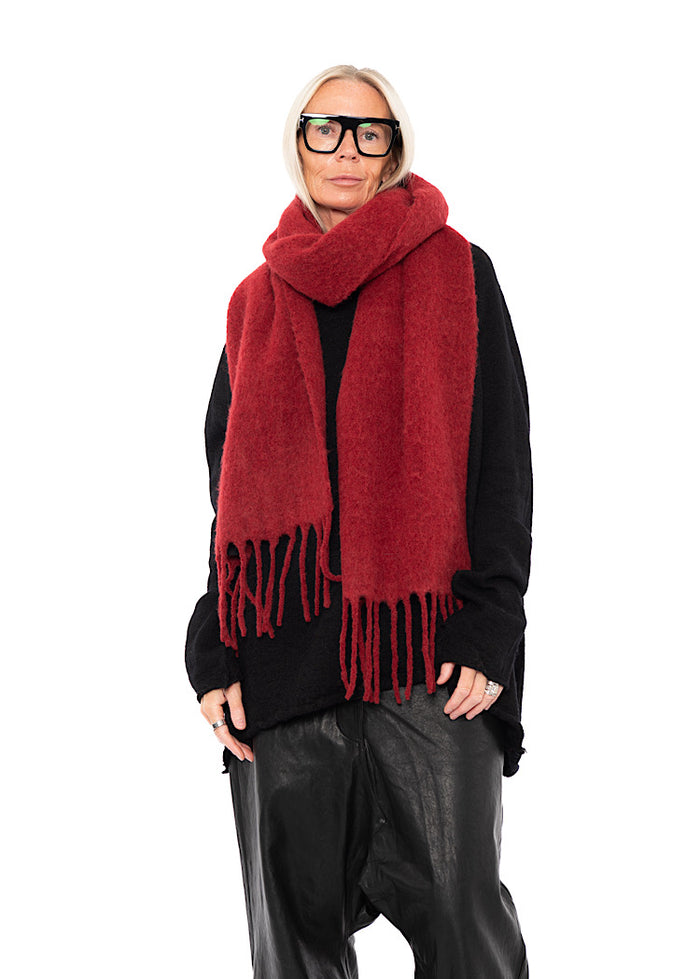 CL FRINGED ALPACA-BLEND SCARF