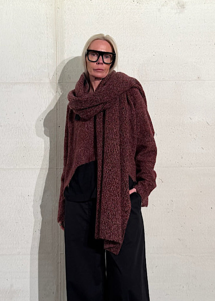 CL MELANGE KNIT SCARF