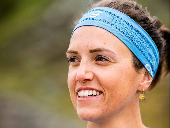 Compressport Unisex Thin Headband ON/OFF Pacific Blue - CU00010B_539_0TU