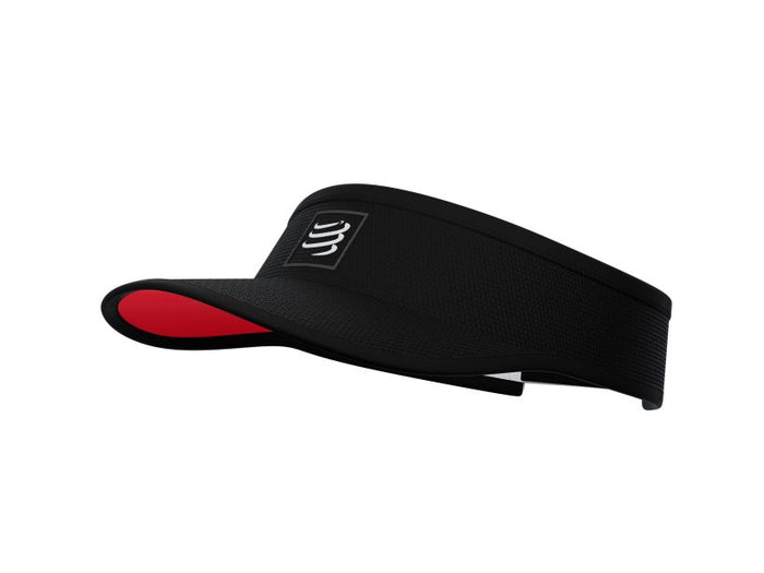 Compressport Unisex's Running Visor Black/Red - CU00054B_906_0TU