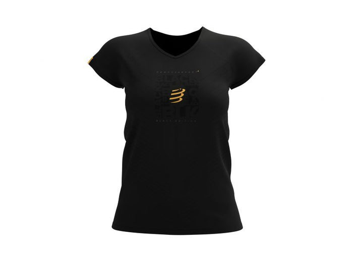 COMPRESSPORT Women's Performance SS Tshirt:Black Edition 2022