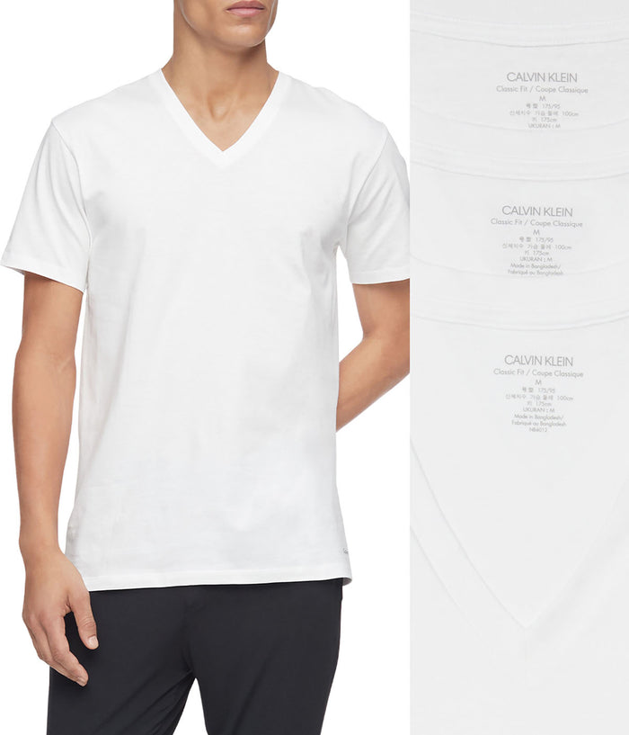 Cotton Classics Short Sleeve V-Neck Classic Fit 3 Pack Tee
