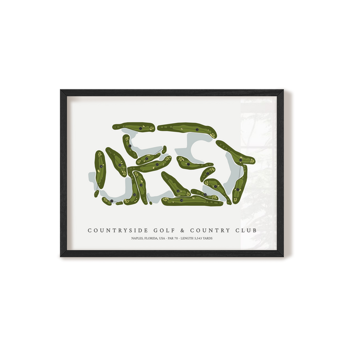 Countryside Golf & Country Club | Golf Course Print | Black Frame