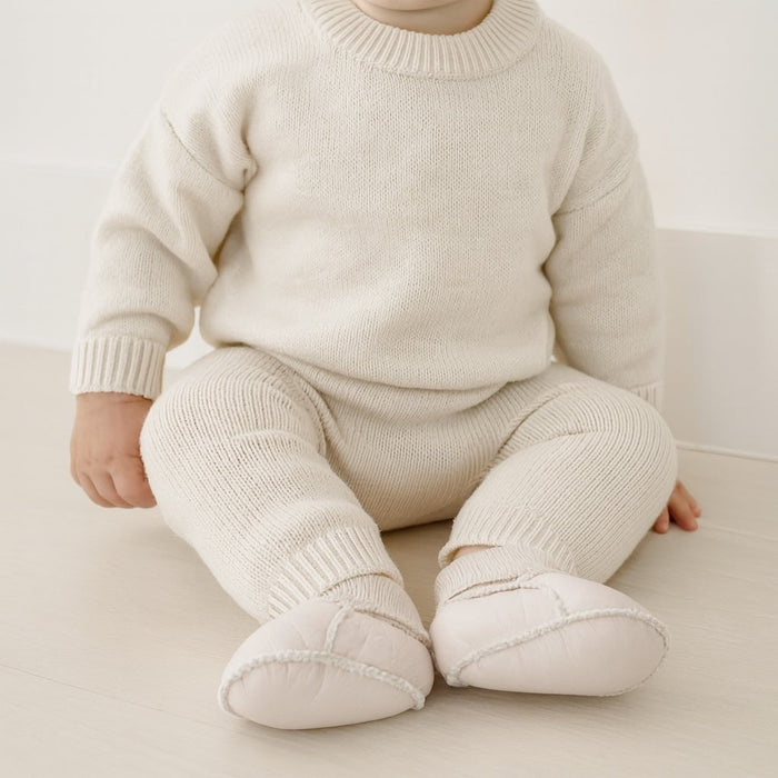 Baby cozy booties | Cream Finn + Emma