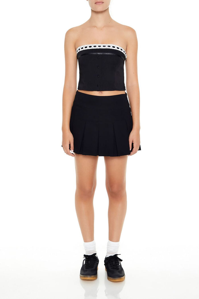 Crochet Lace Tube Crop Top