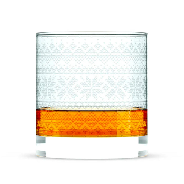 Cross Sweater Rocks Glass - Set of 2