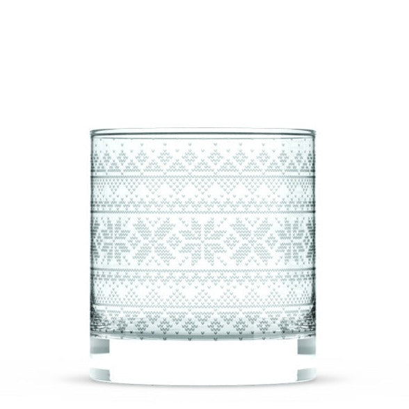 Cross Sweater Rocks Glass - Set of 2