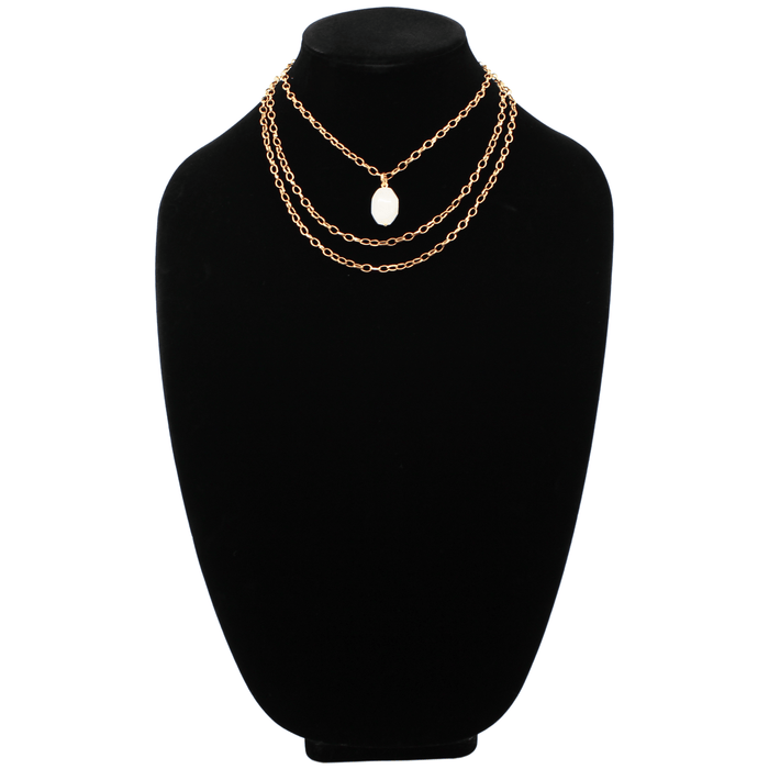Crystal Quartz Layering Chain Necklace